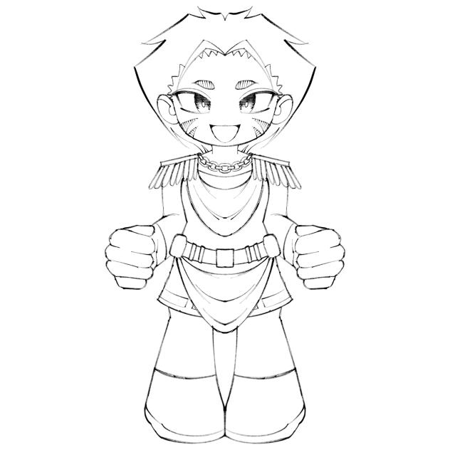 Leonard—Uncolored Chibi 2