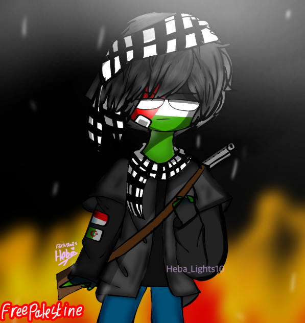Countryhumans Palestine 🇵🇸 ❤️