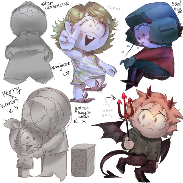 South Park doodles + Sketches