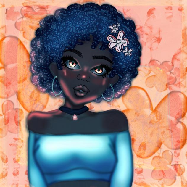 pretty natural hair girl