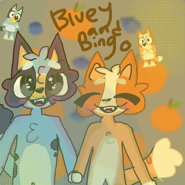 BLUEY AND BINGO 🔵🟠