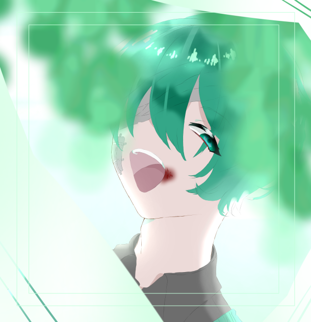 緑でぼろぼろ