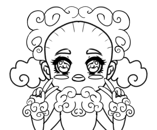 Sheep Girl Lineart