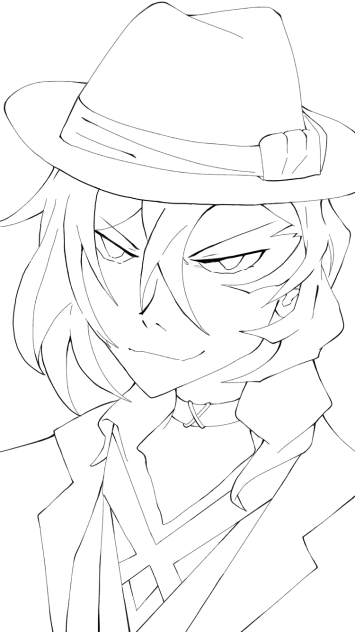 中原中也さん 線画