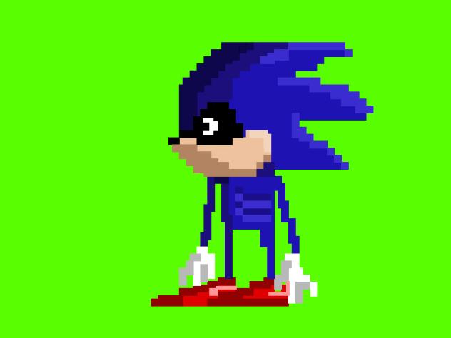 Pixel Shin Sonic Waiting animation