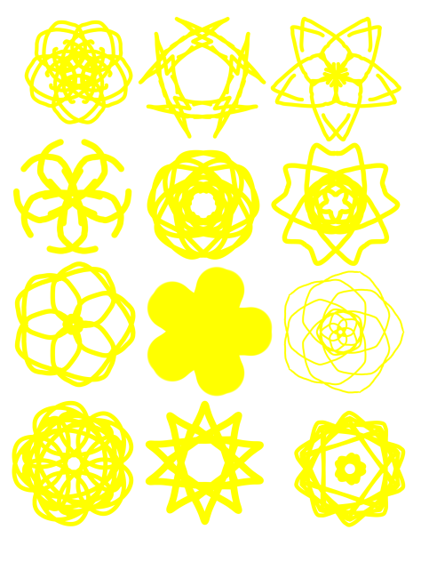 Cool Flower Patterns Yellow