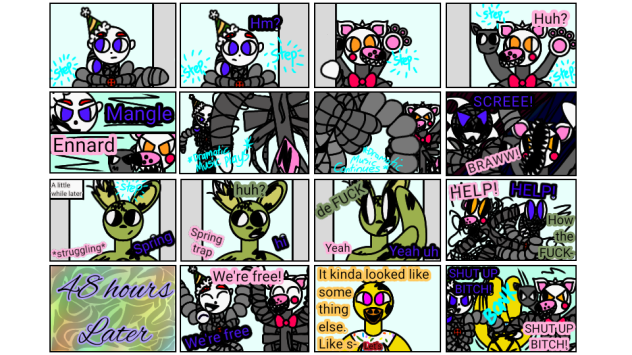 An entwined relation. FNaF fanmade comic