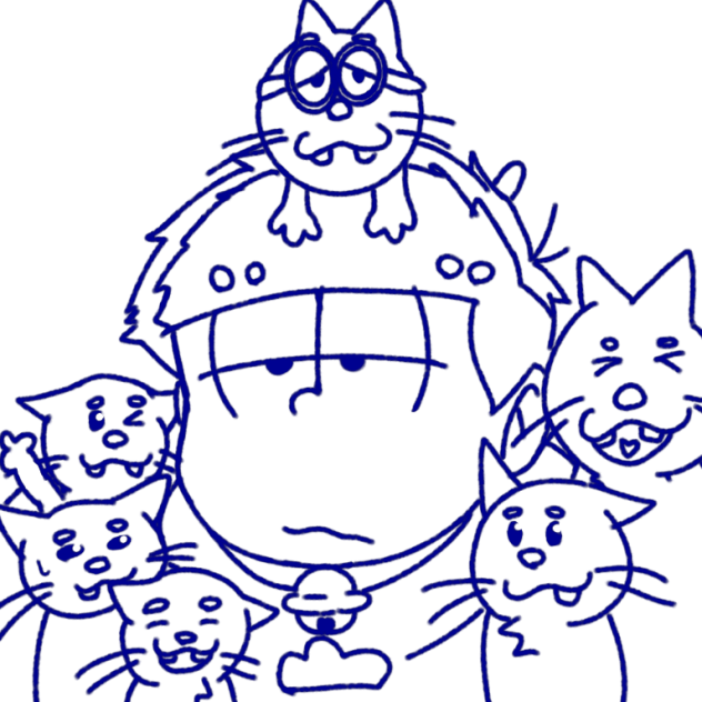 おそ松さん・塗り絵・(何に埋もれるシリーズ)