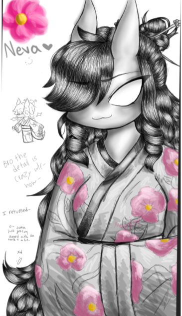 Neva in a kimono