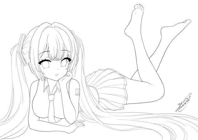 初音ミク誕生祭（線画）