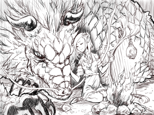 神龍と巫女エルフとラフ画な異世界物語