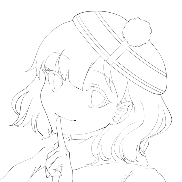 雪の日のあの子 線画