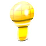 micrófono dorado