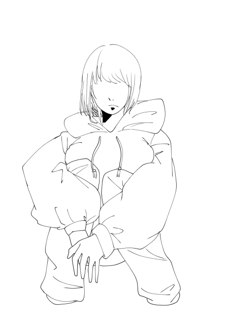 女の子7   線画