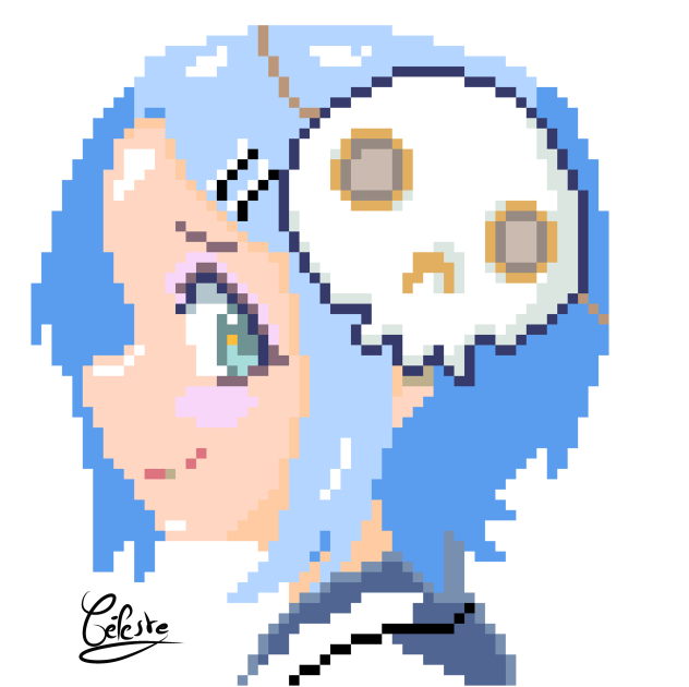 écolière pixel art