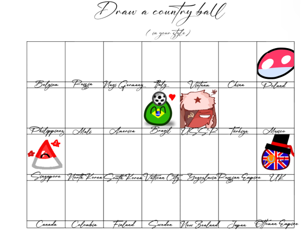 Draw a countryball in your style