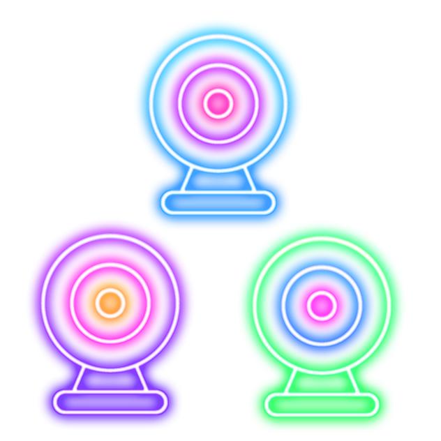 Webcam neon signs
