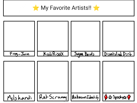 My Favorite Artists ⭐⭐
