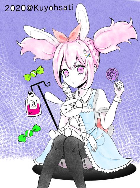 九曜　紗千さんの線画を塗りました
