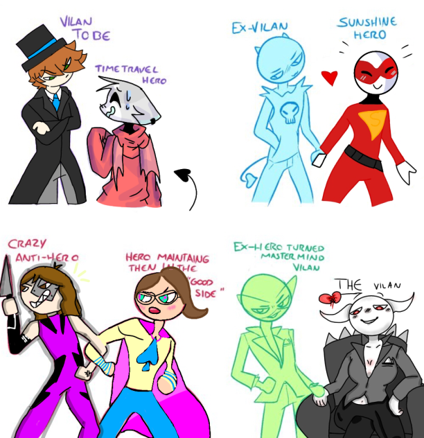 Villain and hero collab WITH MADDIE! - ibisPaint