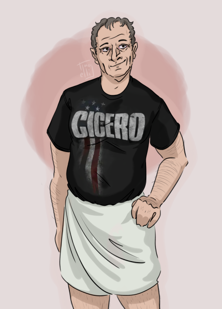 Cicero with a Cicero t-shirt