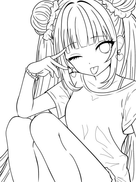 線画 ＊ 塗ってください ［79］