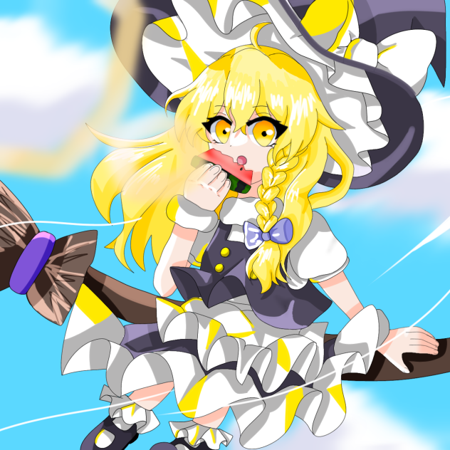 魔理沙×スイカ