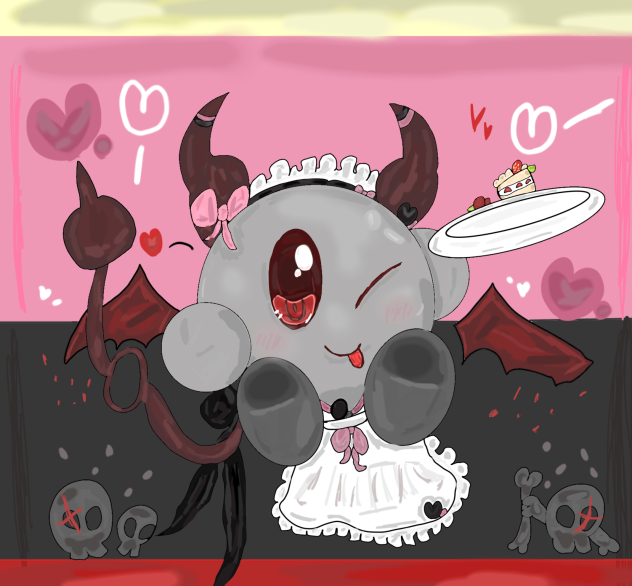 🖤ブラックピンク🩷&サキュバス👿のメイドちゃん✨