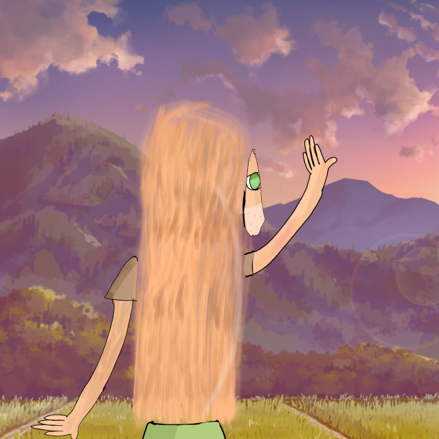 I tried to draw realistic hair