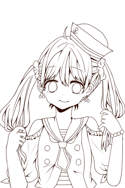 線画 水兵もどき Ibispaint