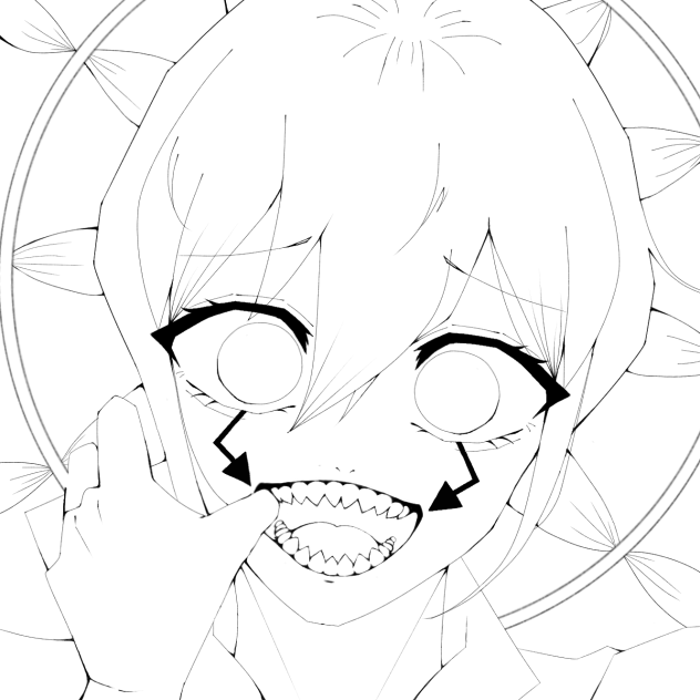 あ”ーお線画