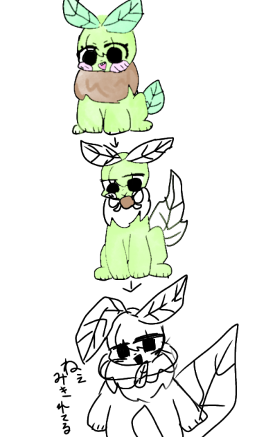 ゆぴぴのの進化過程