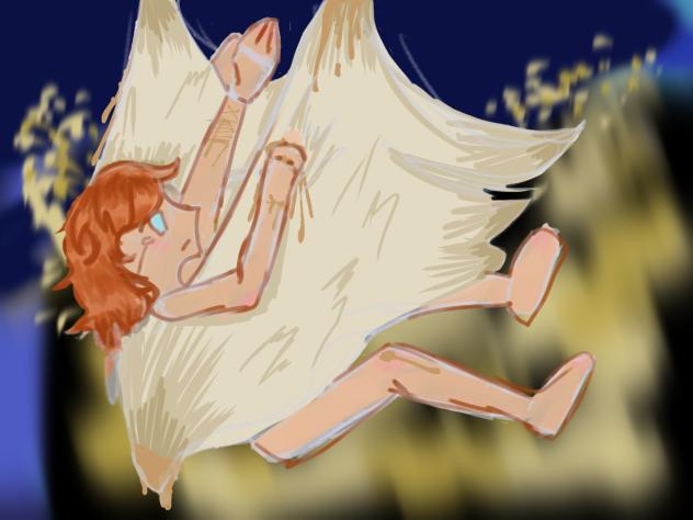 an angel falling