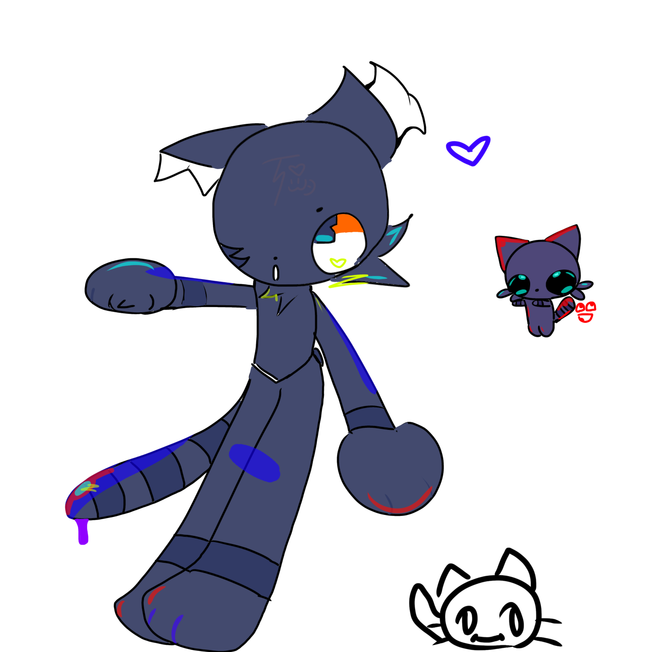 cool quick greyscale hyperpop i did XP - ibisPaint