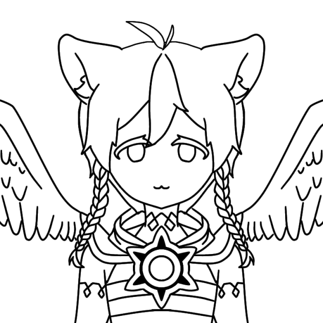 Venti catboy lineart
