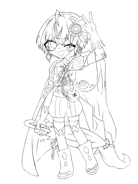 キュアレイニー線画