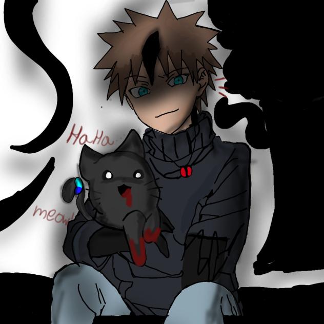 demon trun into a cat - ibisPaint
