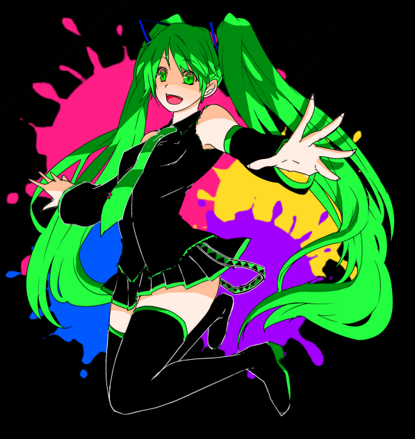 蛍光ミクさん