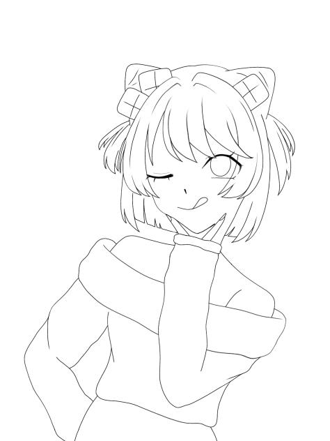 カラフルピーチのあさん　塗り絵