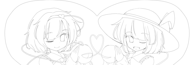 東方  さとこい  線画