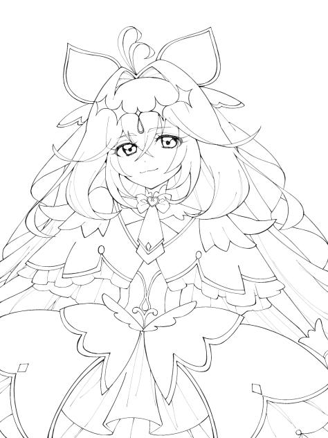 キュアアルカナ・シャドウ　線画