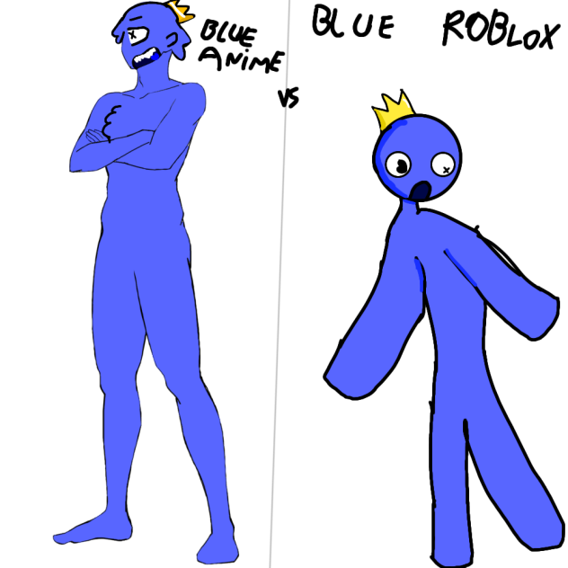blue anime vs blue roblox