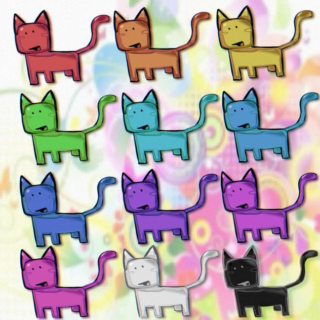 rainbow kitties