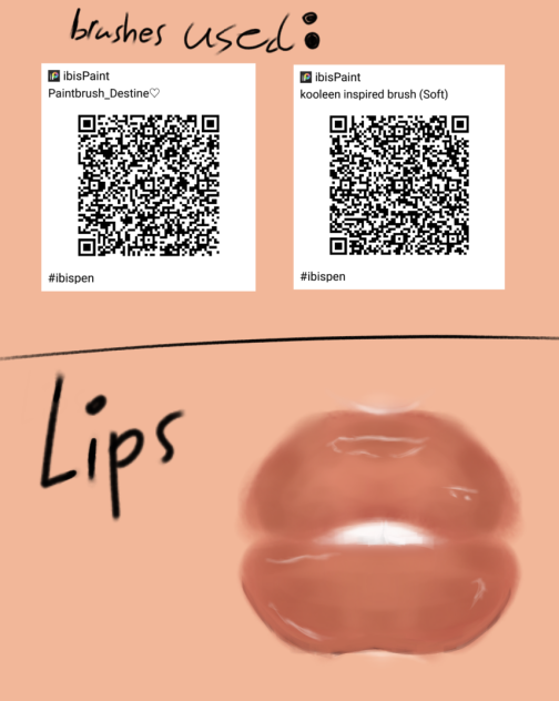 Lips with brushes I used! - ibisPaint