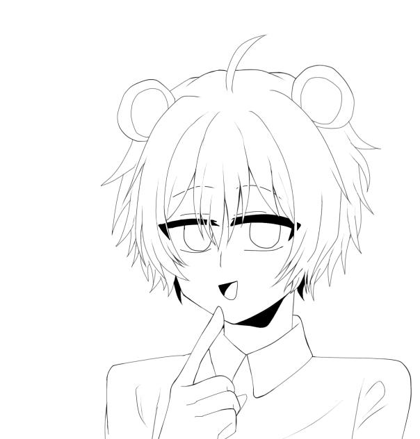 擬人化スカイ塗り絵