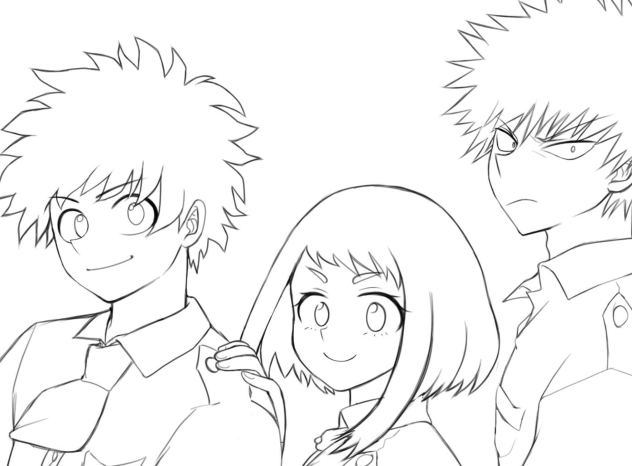 デク&おちゃ&かっちゃん　デク君キリっとver