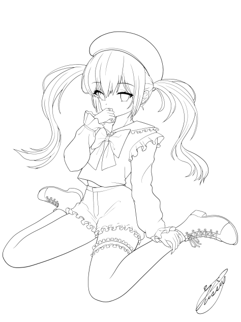 ショーパンセーラー（線画）