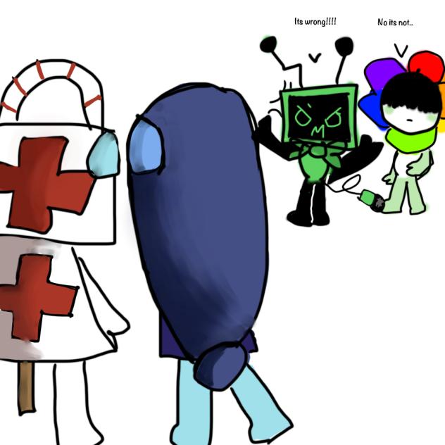 Dandy and Vee fighting