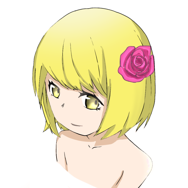 女の子 アニメ塗り練習