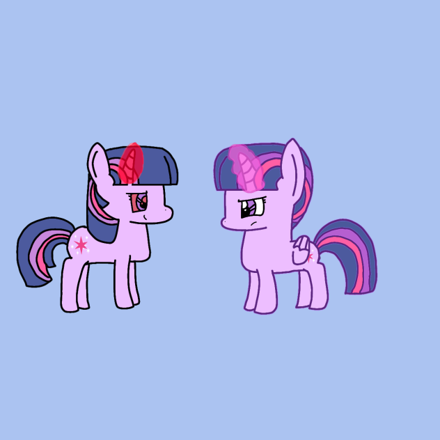 Twilight Sparkle vs Clone Twilight.